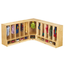 Toddler 5 Section Coat Locker with Step - without Trays