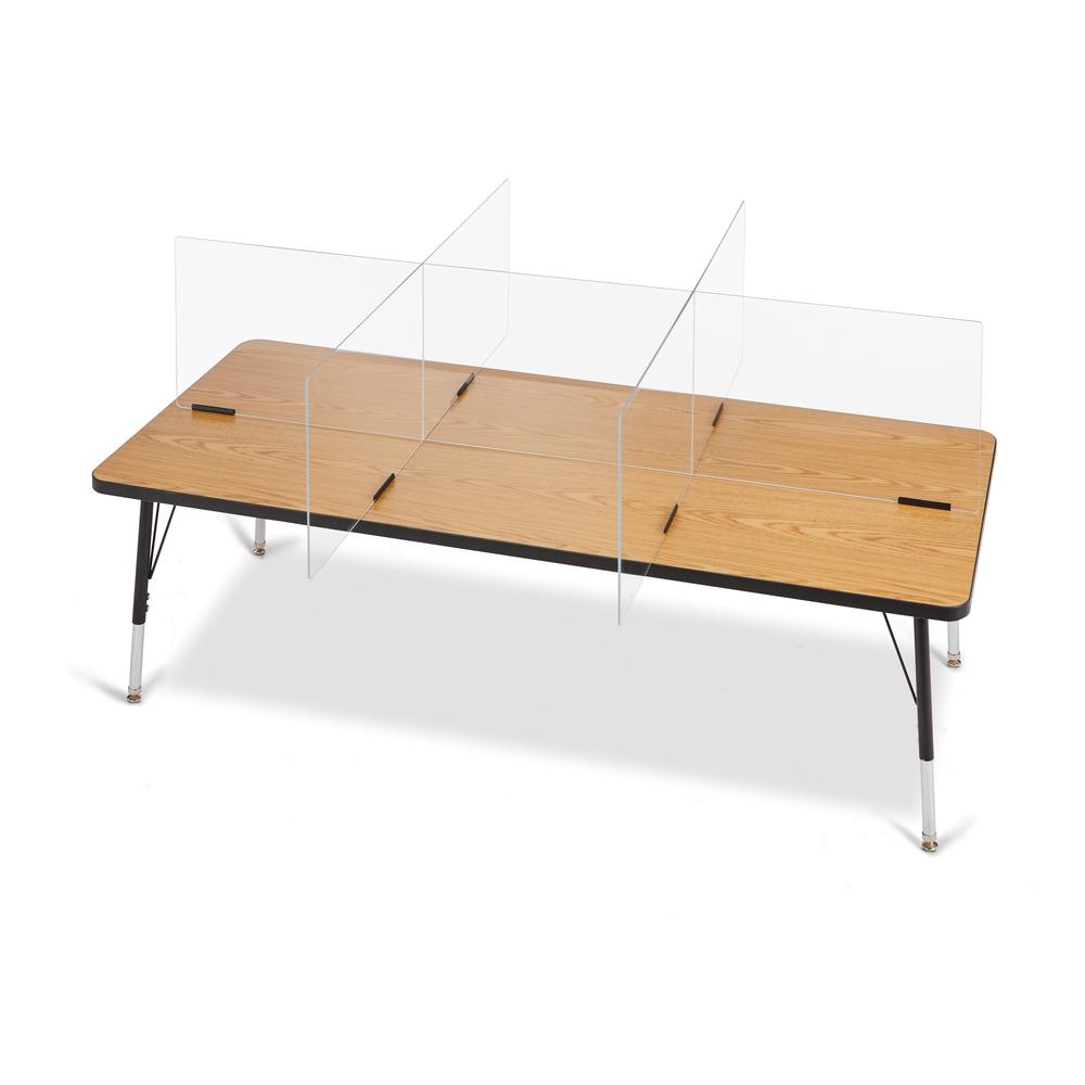 Jonti-Craft® See-Thru Table Divider Shields - 6 Station - 58.5" x 47.5" x 16"