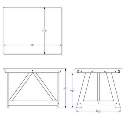 EverPlay Small Outdoor Table - 30" x 23.5"