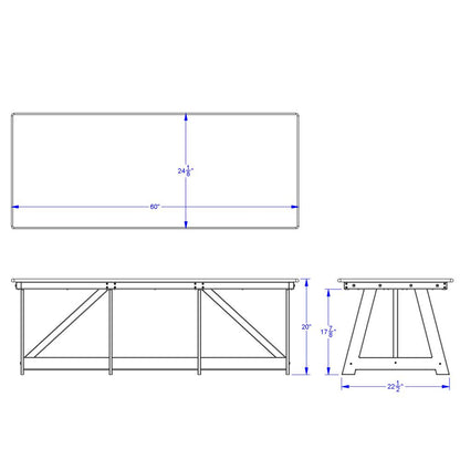 EverPlay Large Outdoor Table - 60" x 23.5"