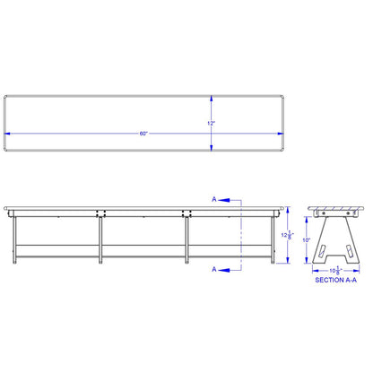 EverPlay Large Outdoor Bench - 60"