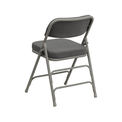 Metal Folding Chairs with Padded Seats | Set of 4 Gray Metal Folding Chairs