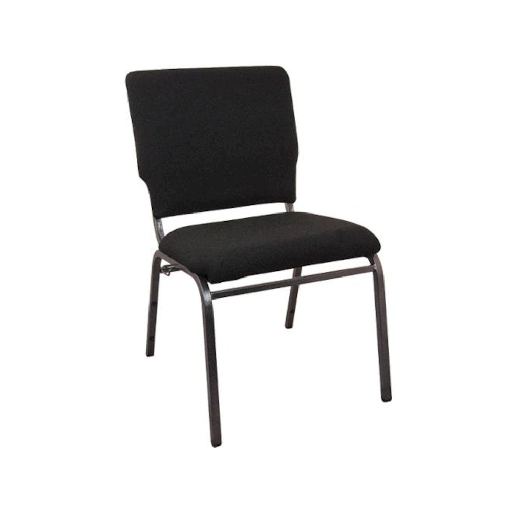 Black Multipurpose Church Chairs - 18.5 in. Wide