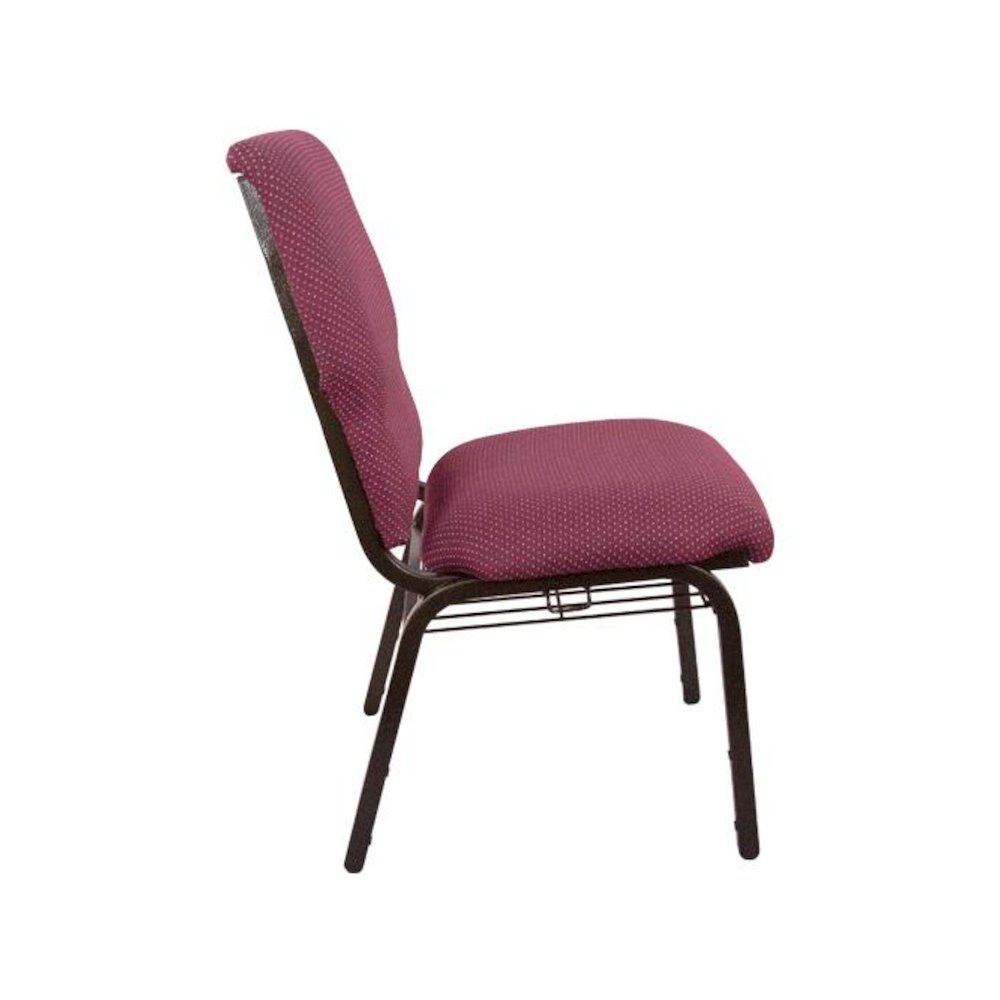 Burgundy Pattern Church Chair - 21 in. Wide