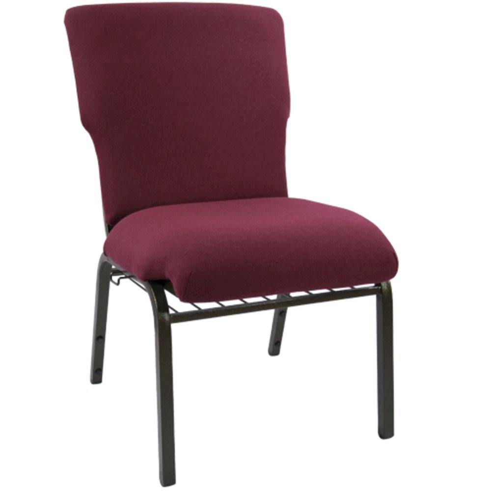 Maroon Church Chair - 21 in. Wide