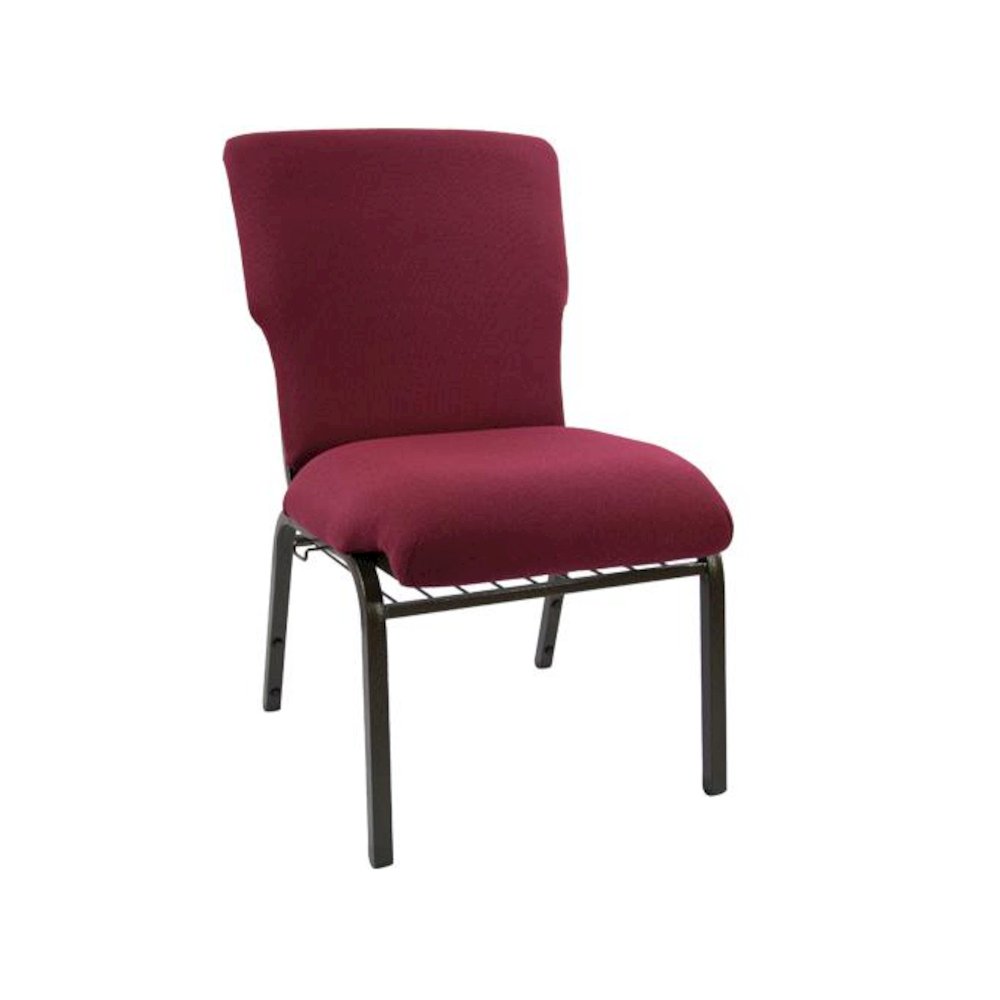 Maroon Church Chair - 21 in. Wide