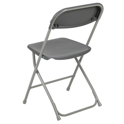 HERCULES Series 650 lb. Capacity Premium Grey Plastic Folding Chair