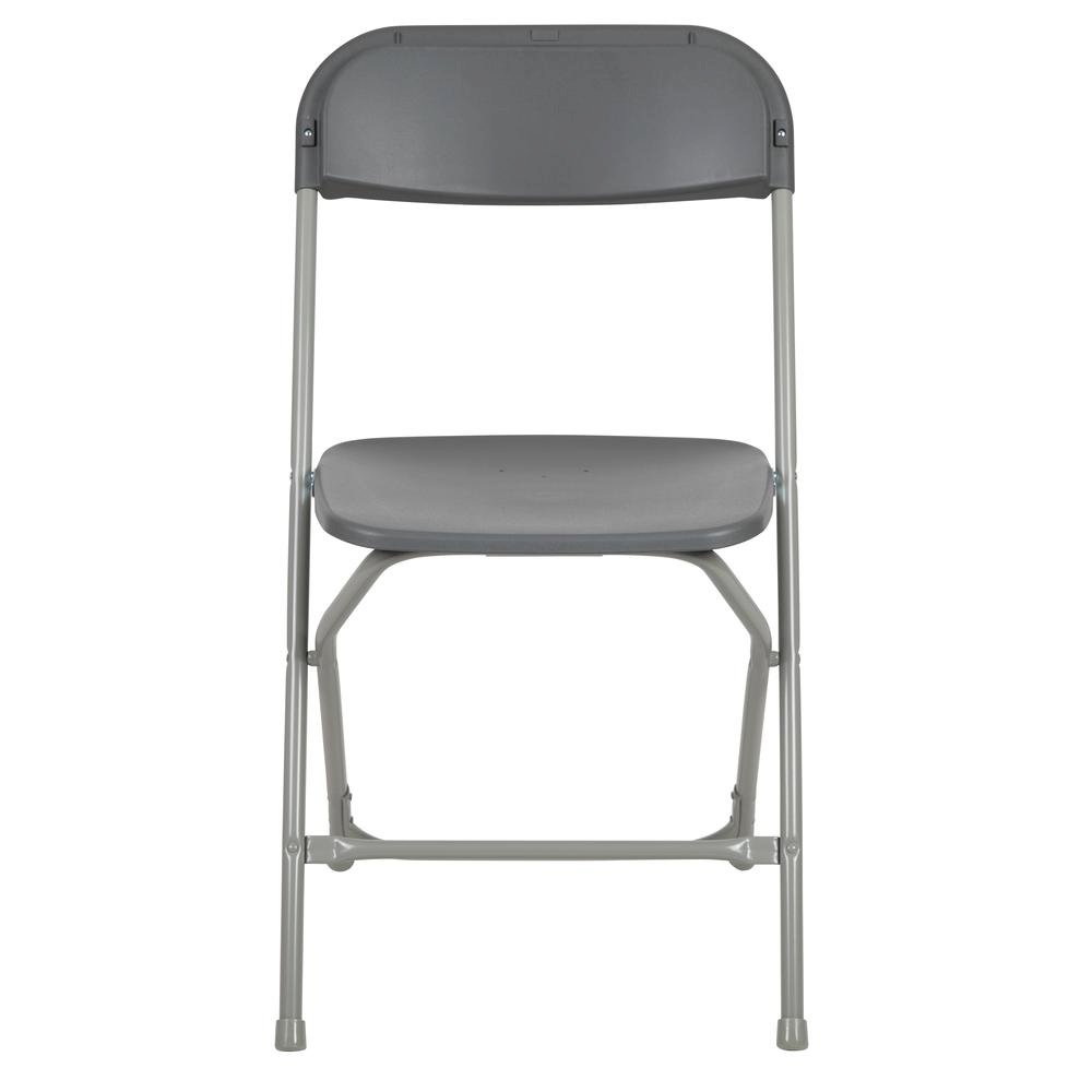 HERCULES Series 650 lb. Capacity Premium Grey Plastic Folding Chair