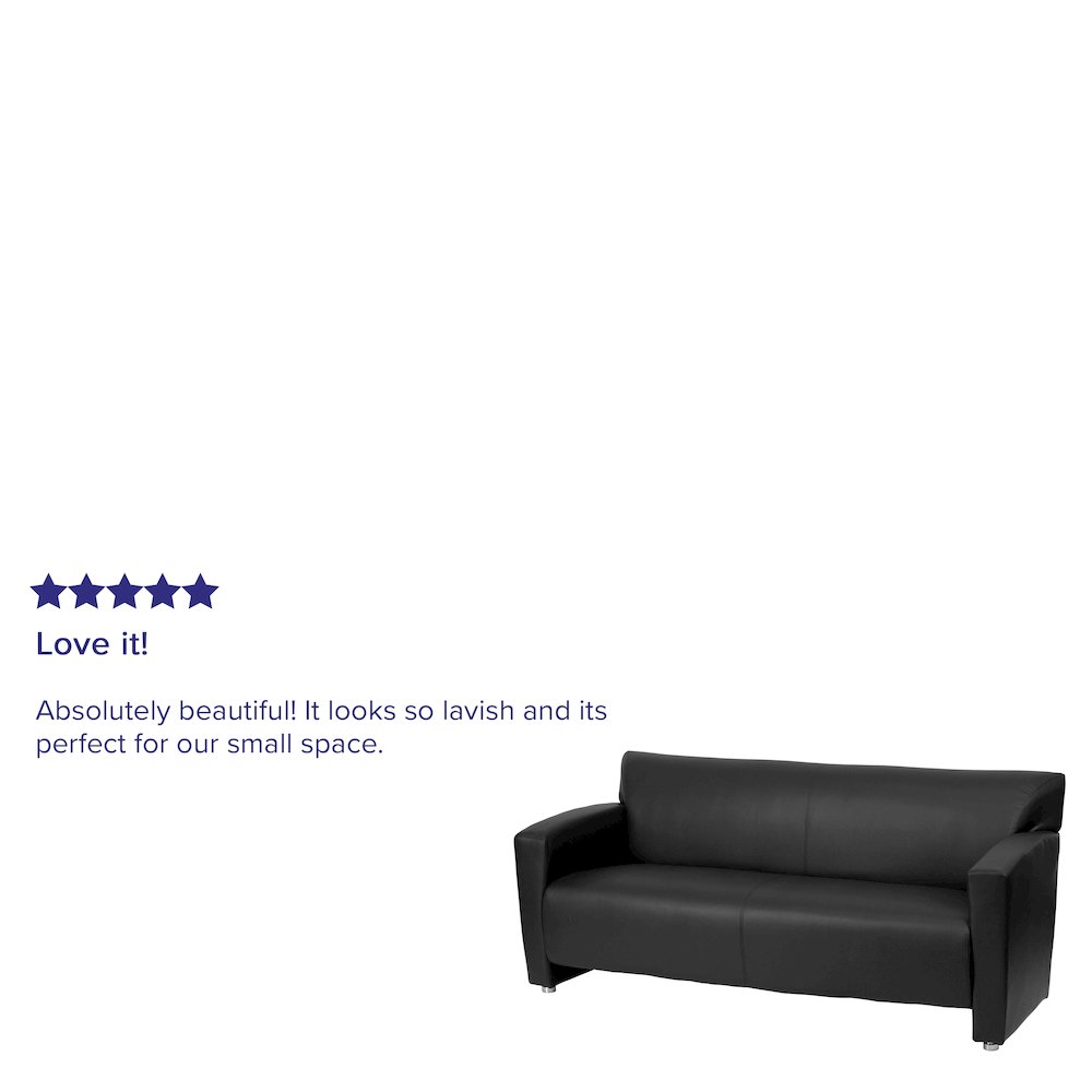 Black LeatherSoft Sofa