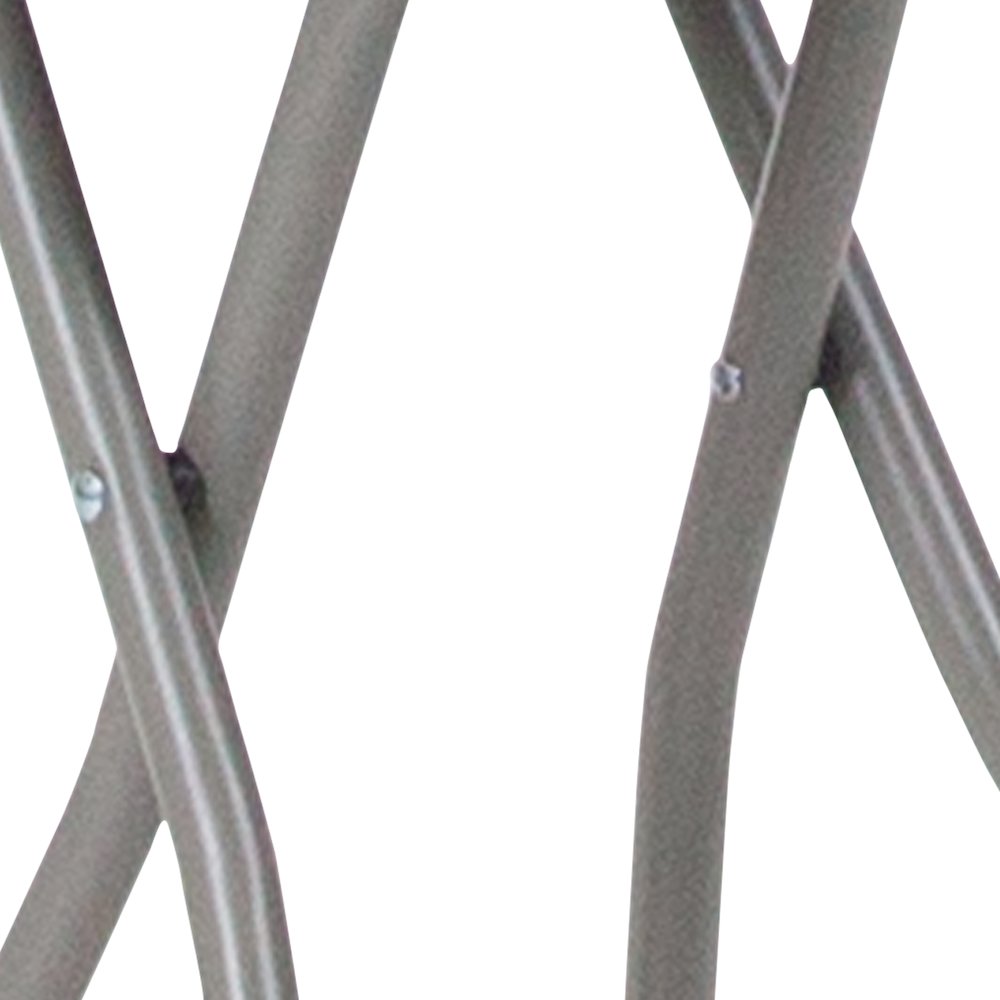2 Pack Foldable Stool with Black Plastic Seat and Titanium Gray Frame