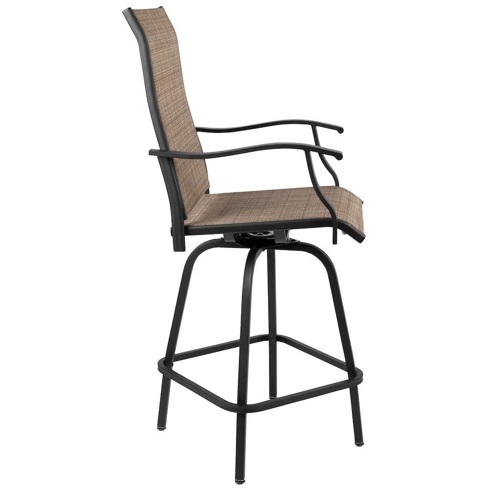 Patio Bar Height Stools Set of 2, in Brown