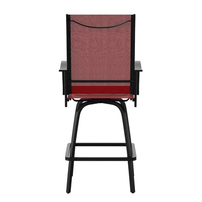 Set of 2 Outdoor Stools - 360 Degree Swivel Bar Stools