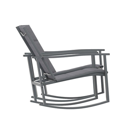 Modern Set of 2 Outdoor Rocking Chairs