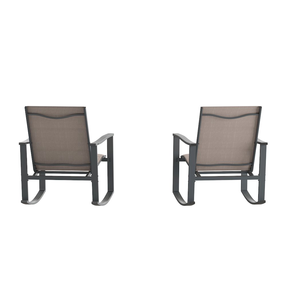 Modern Set of 2 Outdoor Rocking Chairs