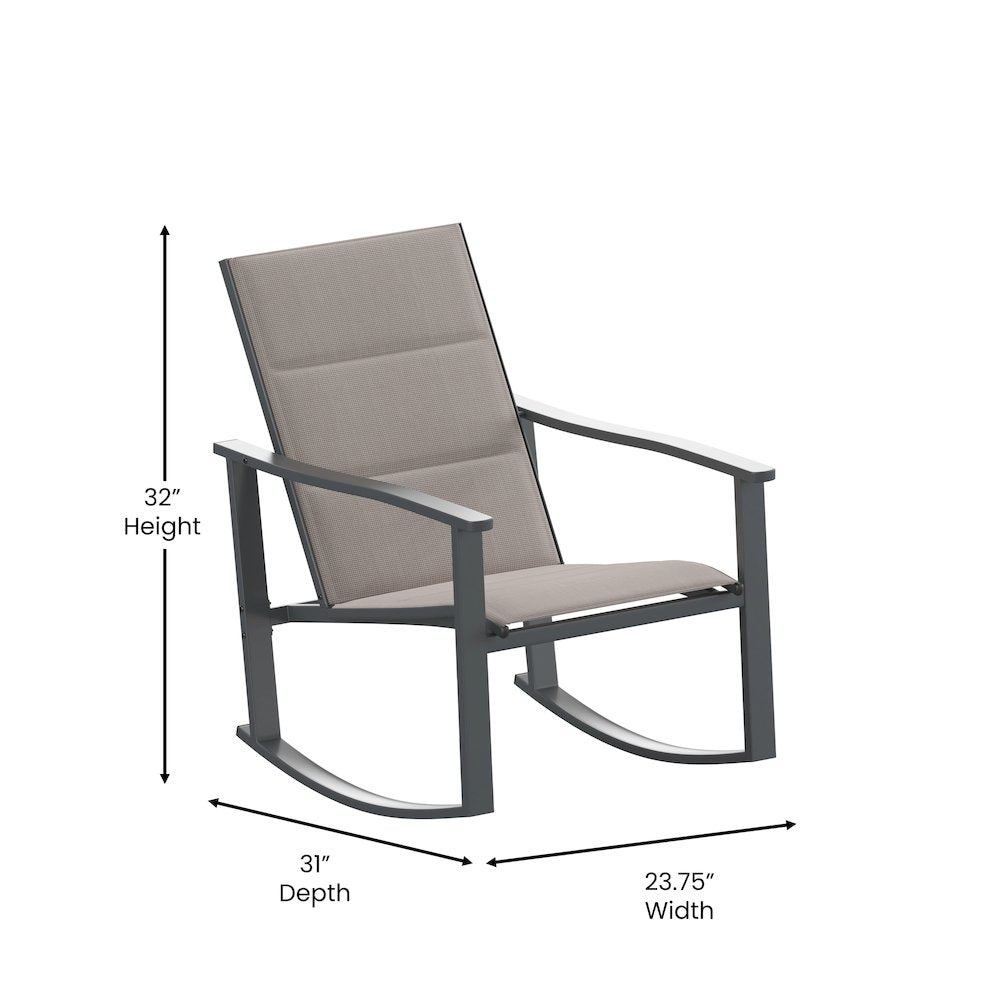 Modern Set of 2 Outdoor Rocking Chairs