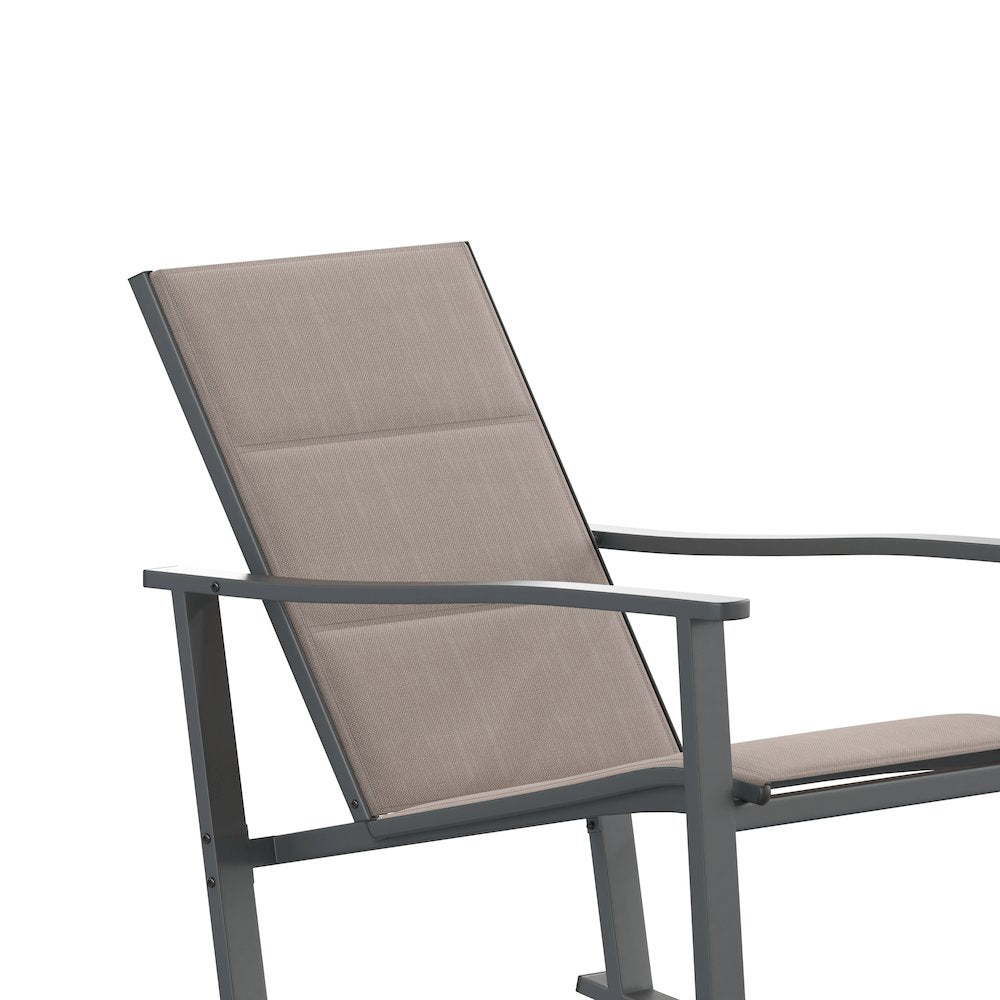 Modern Set of 2 Outdoor Rocking Chairs