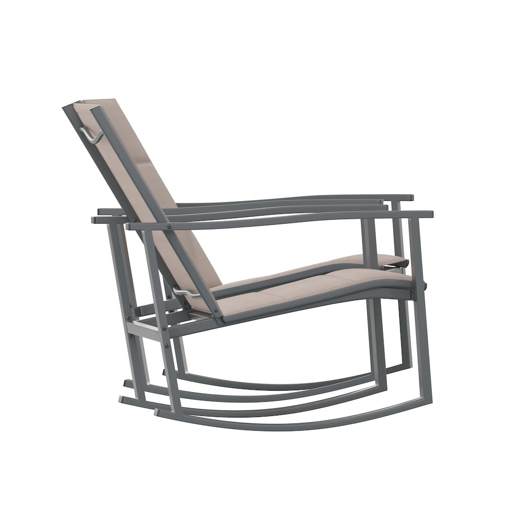 Modern Set of 2 Outdoor Rocking Chairs