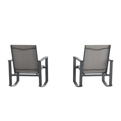 Modern Set of 2 Outdoor Rocking Chairs