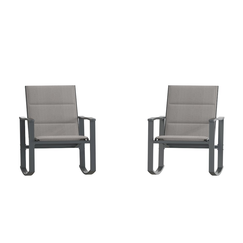 Modern Set of 2 Outdoor Rocking Chairs