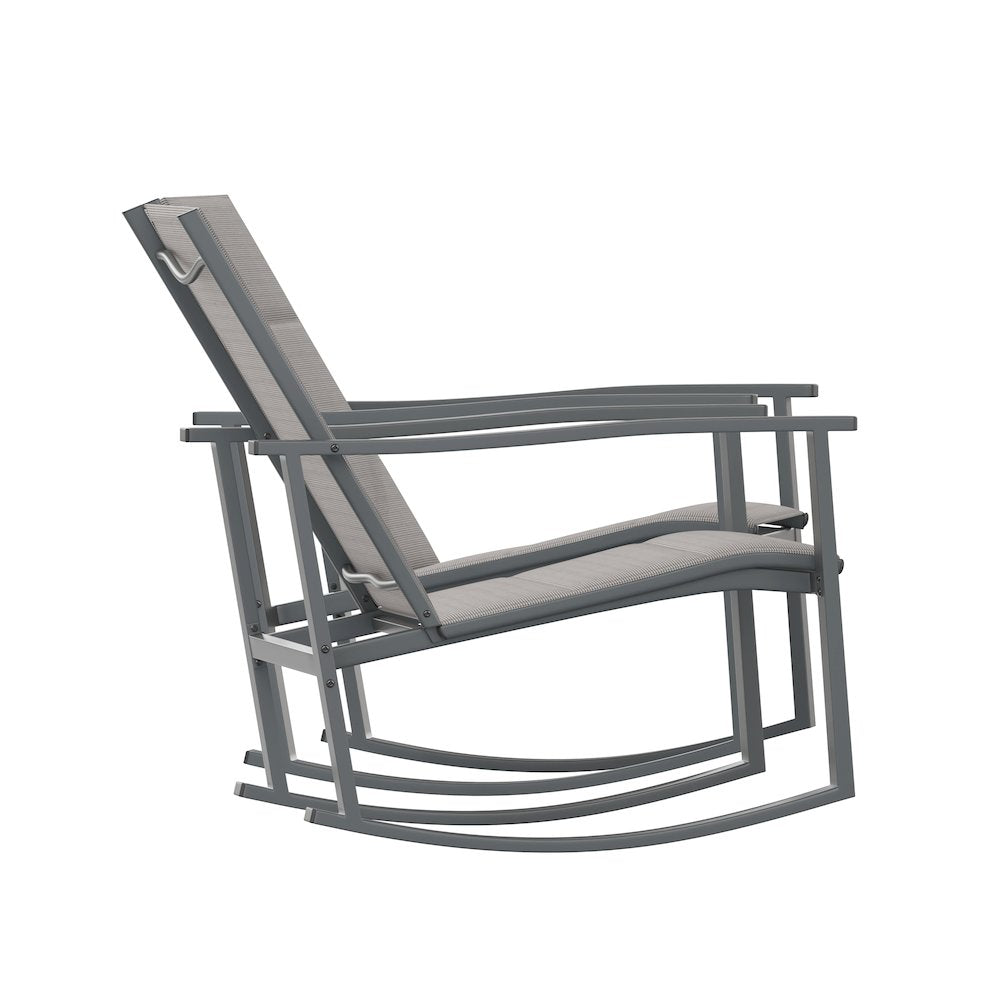 Modern Set of 2 Outdoor Rocking Chairs