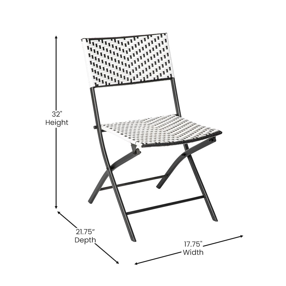 Set of 2 Modern Folding French Bistro Chairs
