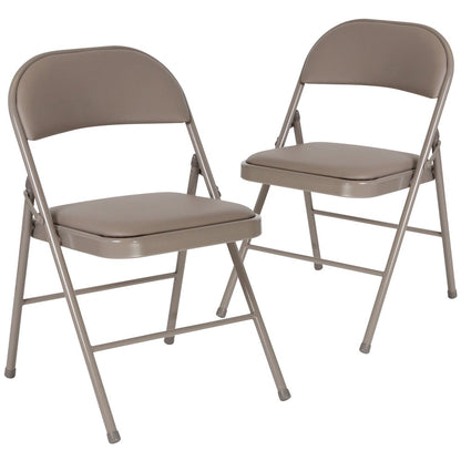 Set of 2: Padded Metal Folding Chair