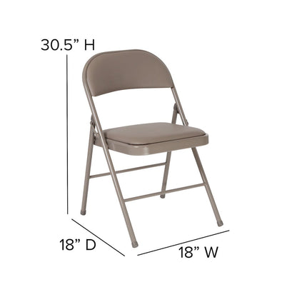 Set of 2: Padded Metal Folding Chair