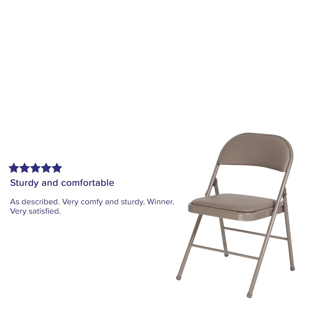 Set of 2: Padded Metal Folding Chair