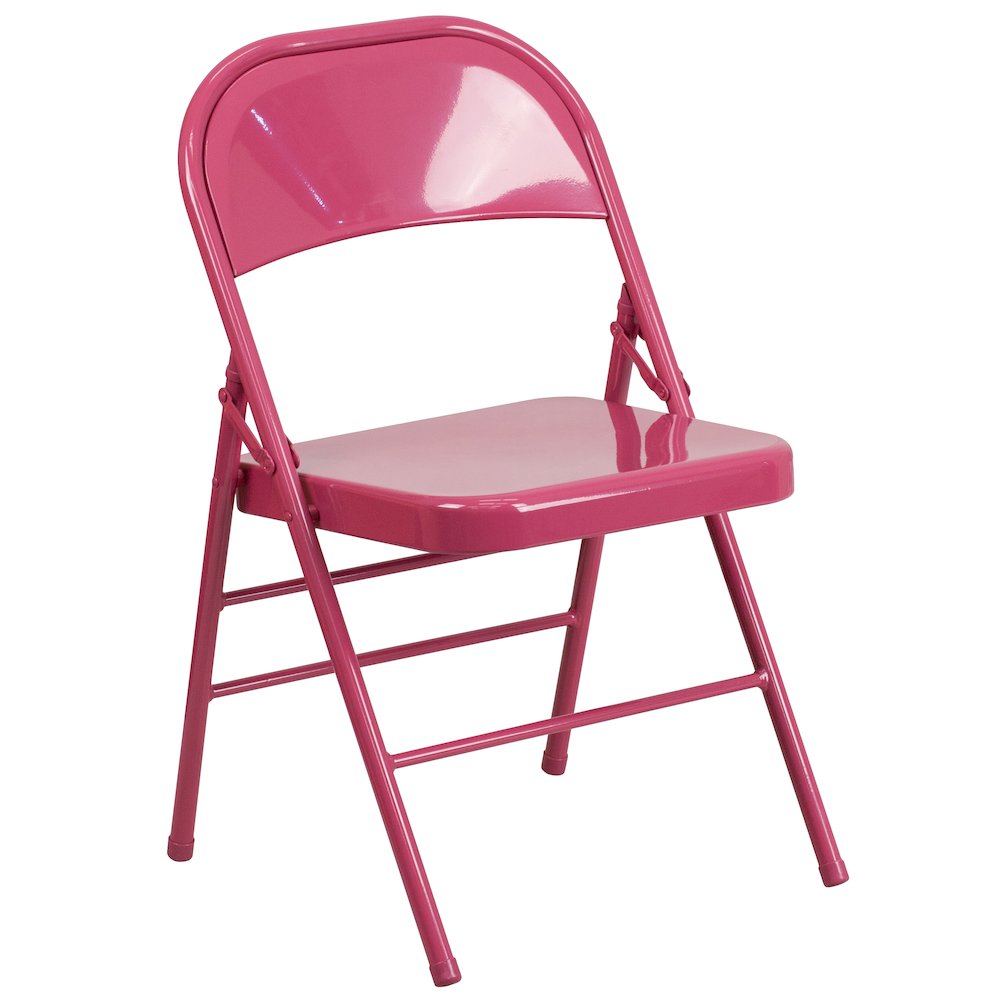 Set of 2 Contemporary Metal Folding Chairs for commercial and residential use