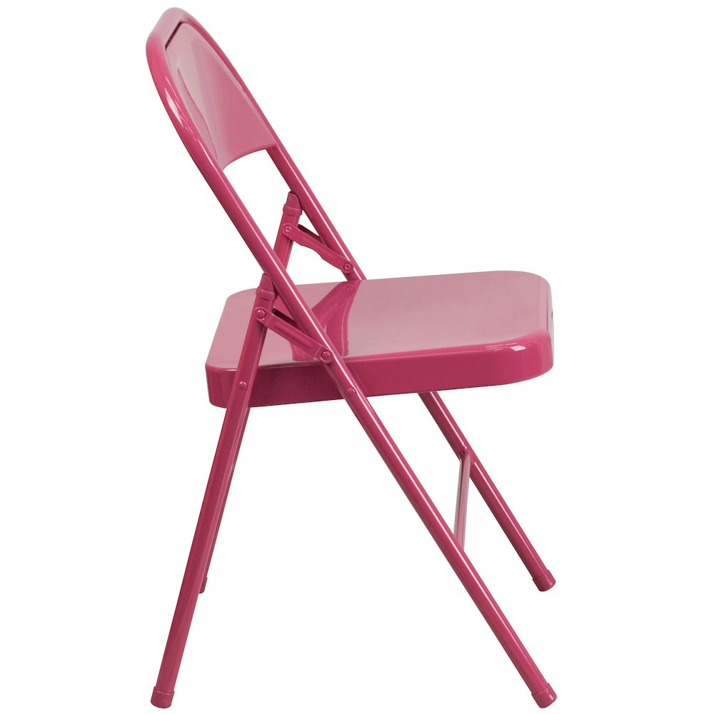 Set of 2 Contemporary Metal Folding Chairs for commercial and residential use