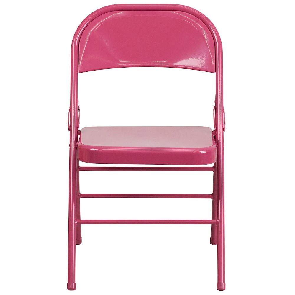 Set of 2 Contemporary Metal Folding Chairs for commercial and residential use