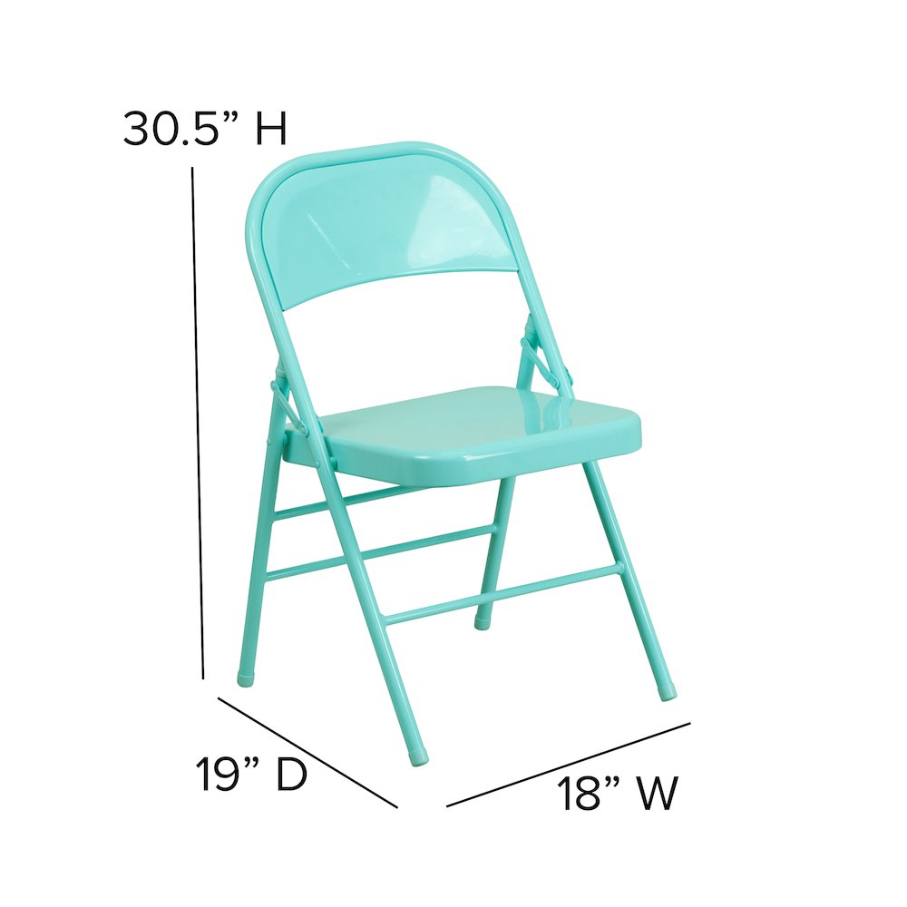 Set of 2 Contemporary Metal Folding Chairs for commercial and residential use