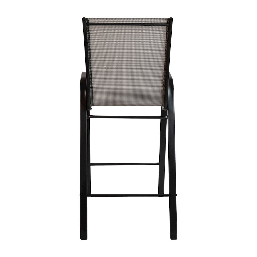 Set of 2 Sling Patio Stools for Commercial and Residential Use