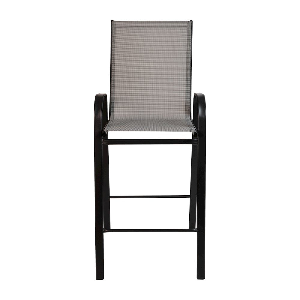 Set of 2 Sling Patio Stools for Commercial and Residential Use