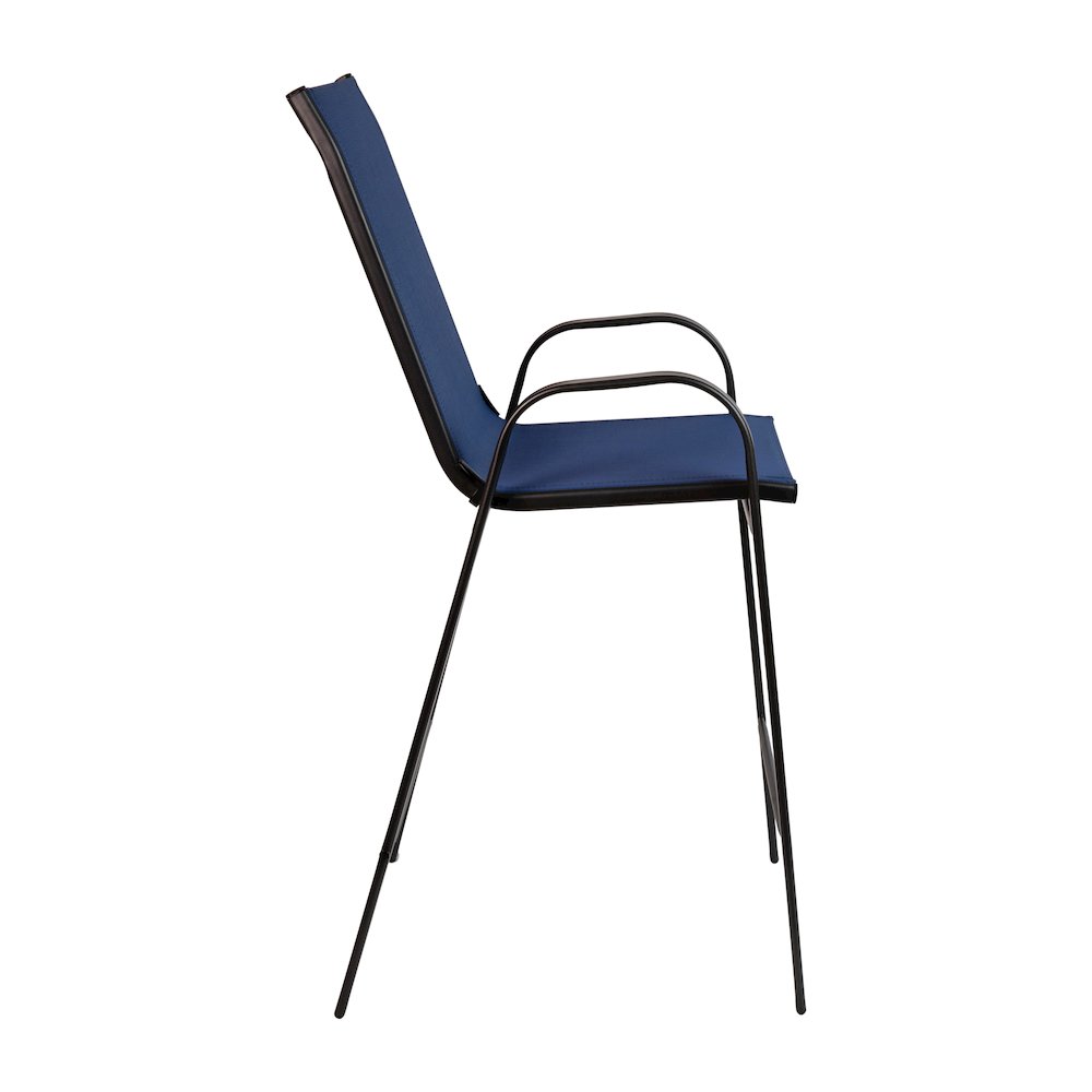 Set of 2 Sling Patio Stools for Commercial and Residential Use