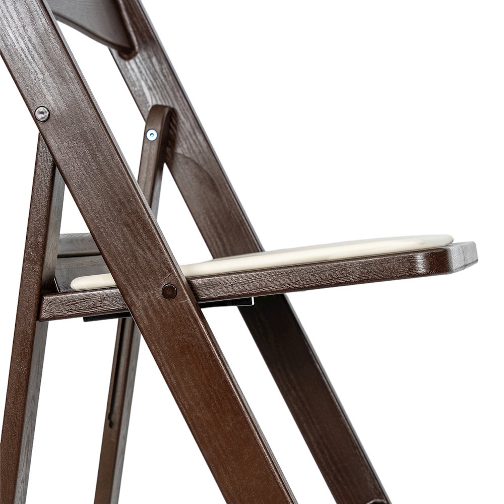 2 Pack Commercial Dark Brown Lightweight Wood Look Resin Folding Event Chair