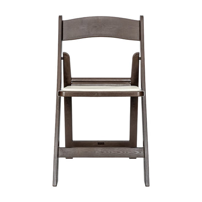 2 Pack Commercial Dark Brown Lightweight Wood Look Resin Folding Event Chair