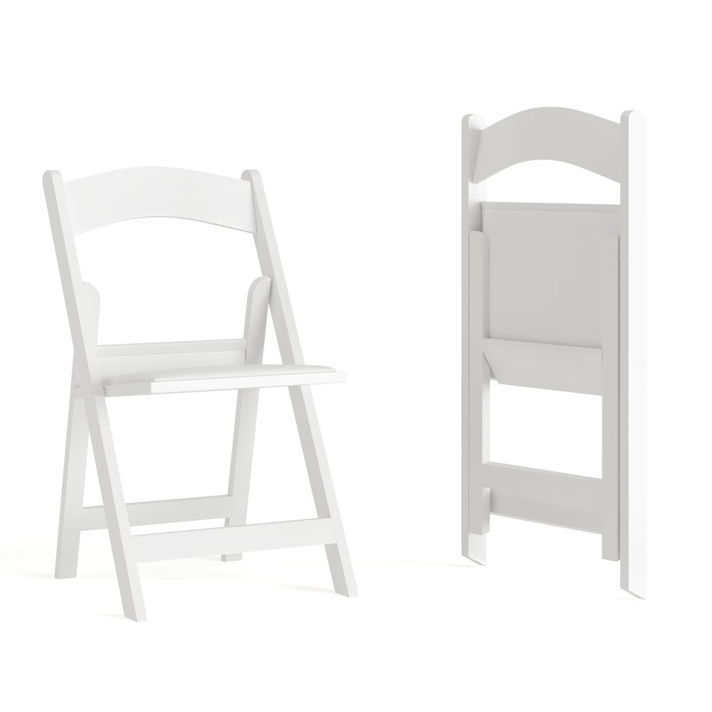 Folding Chair - White Resin – 1000LB Weight Capacity - Event Chair