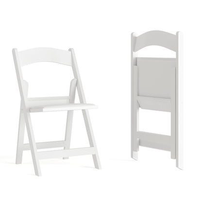 Folding Chair - White Resin – 1000LB Weight Capacity - Event Chair