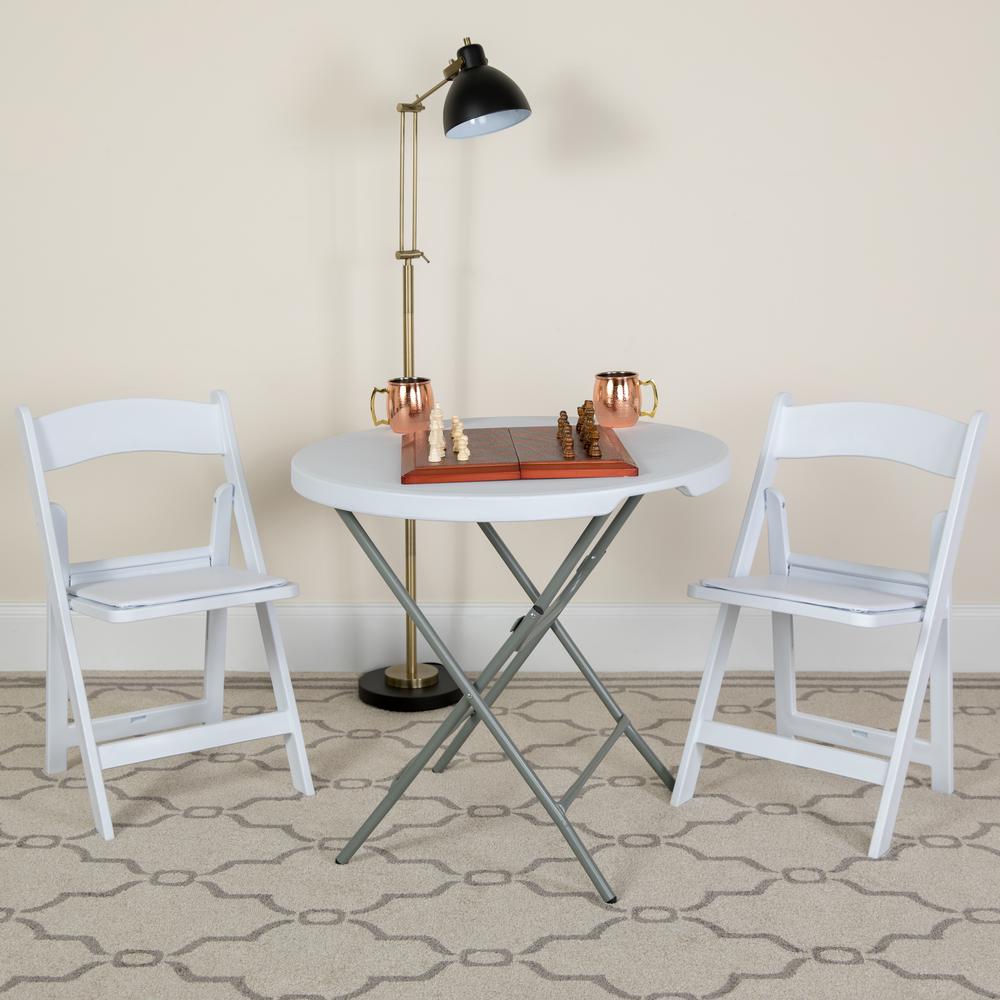 Folding Chair - White Resin – 1000LB Weight Capacity - Event Chair