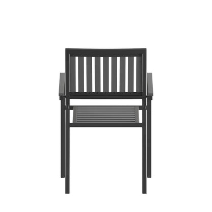 Set of 2 Indoor/Outdoor Stacking Club Chairs