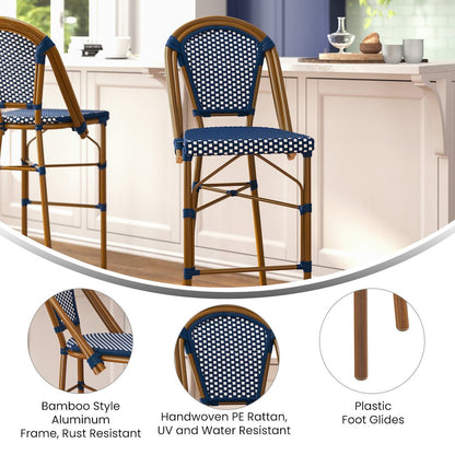 2PK Navy/White, Paris Chair