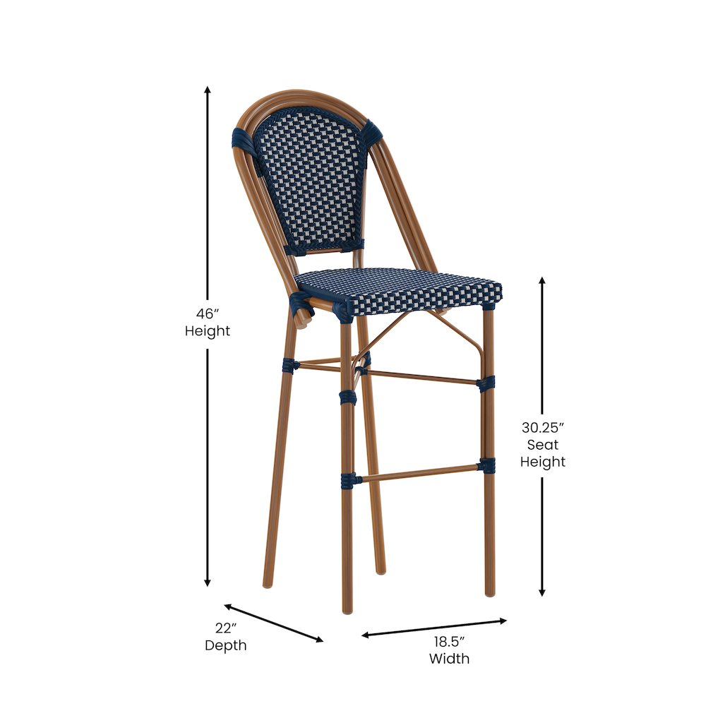2PK Navy/White, Paris Chair