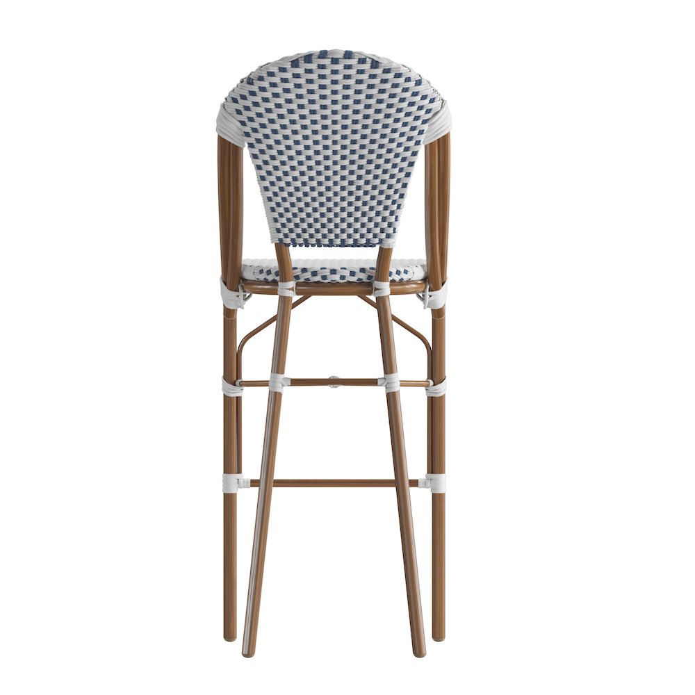 2PK White/Navy - Paris Stool