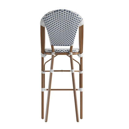2PK White/Navy - Paris Stool