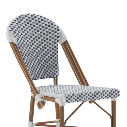 2PK White/Navy - Paris Stool
