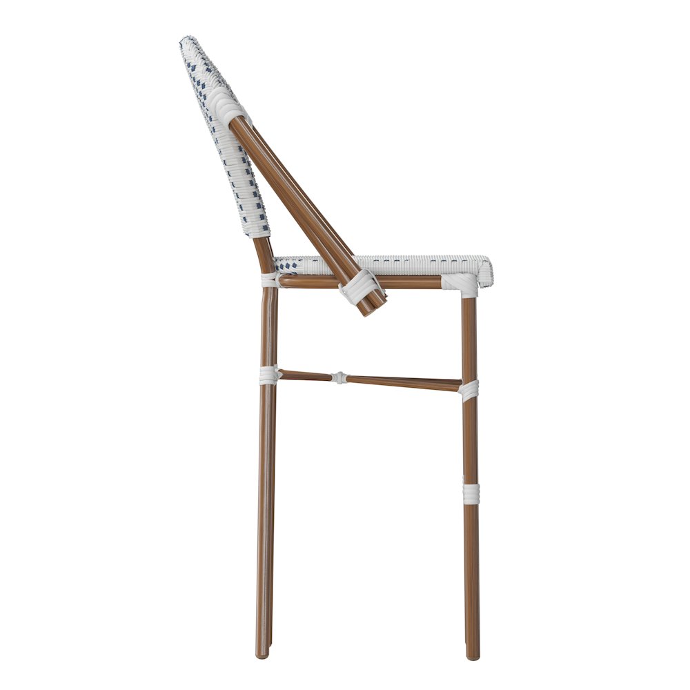 2PK White/Navy - Paris Stool