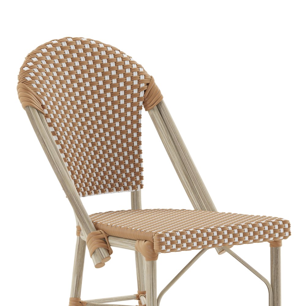 2PK Natural/White Paris Stool