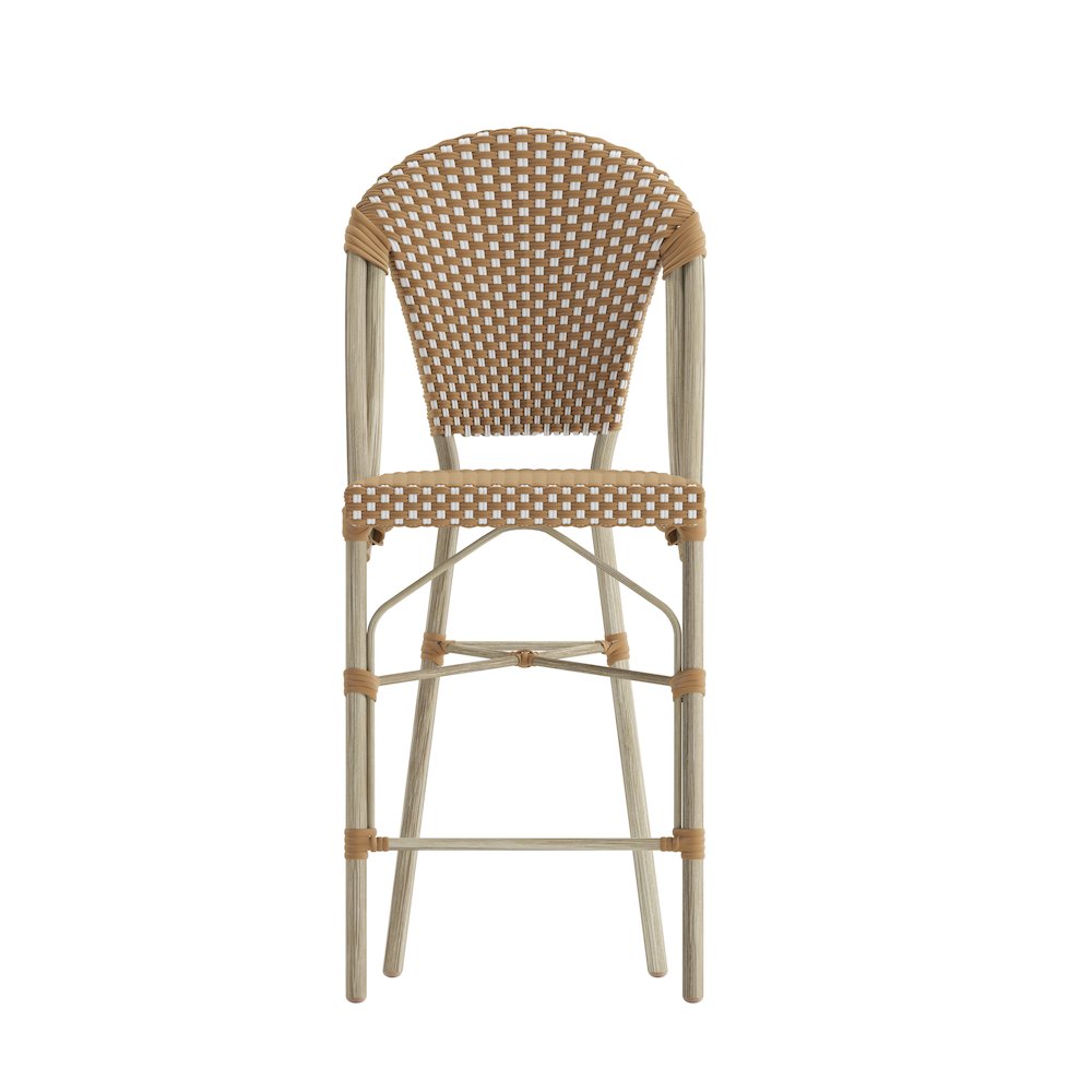 2PK Natural/White Paris Stool