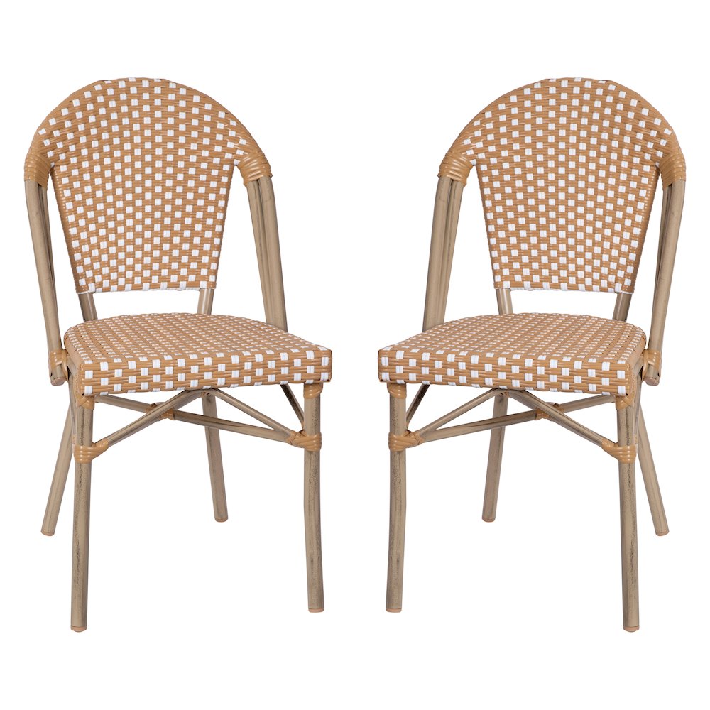 Classic Commercial Grade Indoor/Outdoor French Bistro Chair, Set of 2